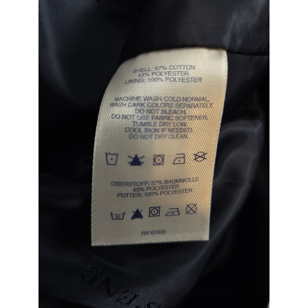Lands End 2X 20-22 double breasted short Rain Jacket Short Trench Coat pockets - Picture 6 of 9